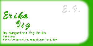 erika vig business card